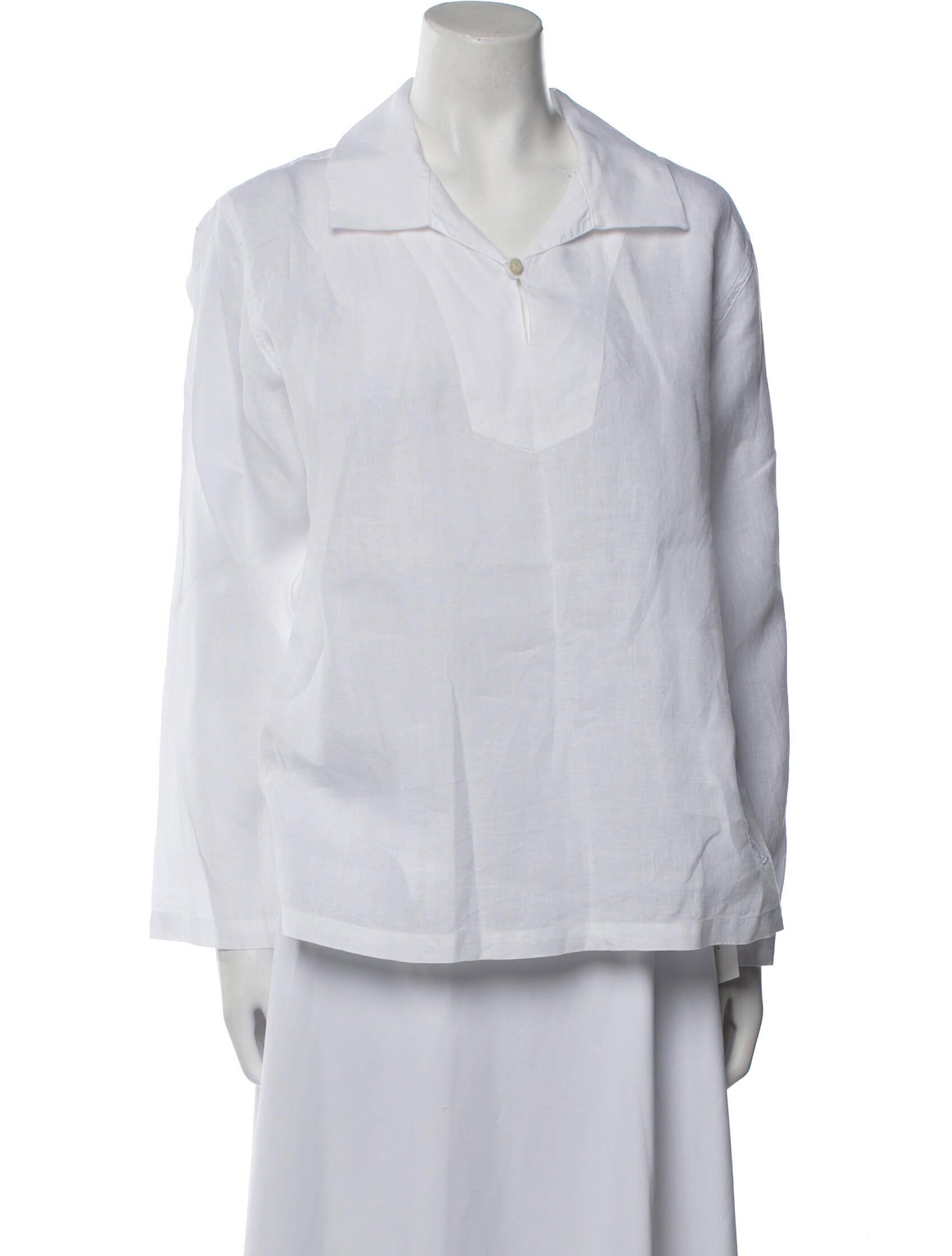 Vilebrequin Linen Long Sleeve Button-Up Top